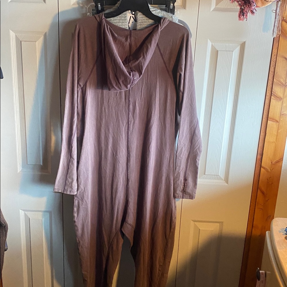 Free People NWT Hot Shot Hooded  Long Sleeve Stretch Cotton Jumpsuit small - Picture 9 of 14